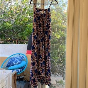 Pink Stitch Patterned Silk Maxi